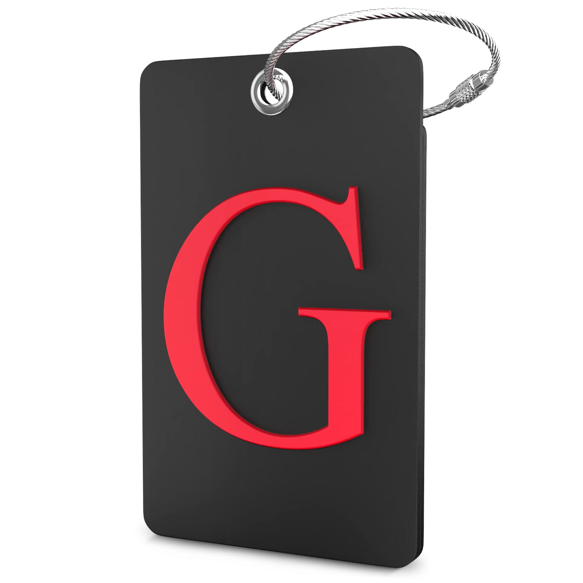 Shacke Luggage Tag for Suitcases – Initial Letter L, Bendable (Green)