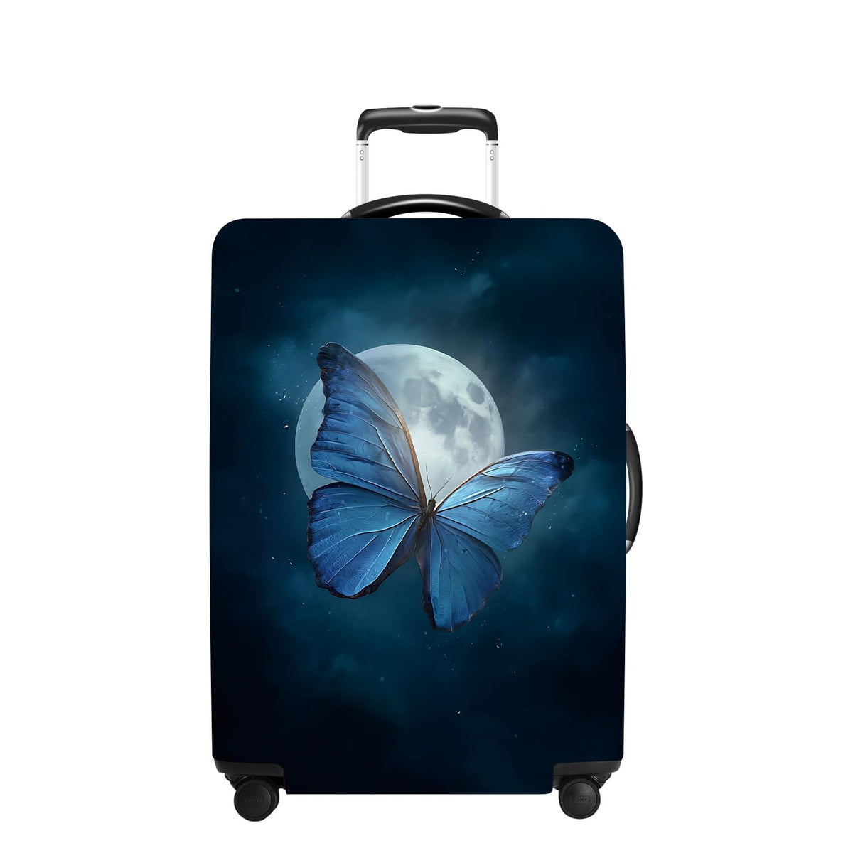 Pink Butterfly Luggage Cover Washable Suitcase Protector Anti-scratch Suitcase cover Fits 32-34 Inch Luggage XL