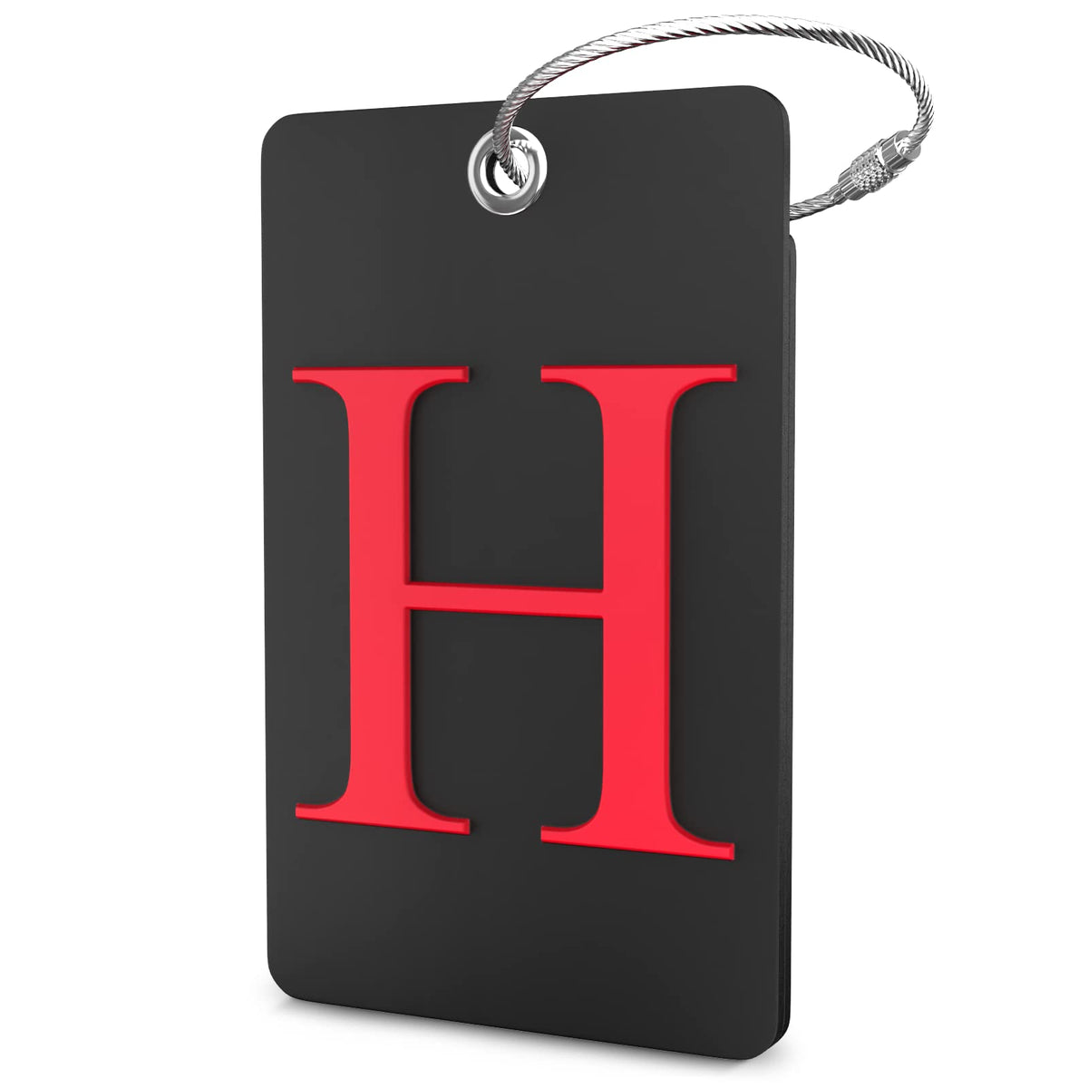 Shacke Luggage Tag for Suitcases – Initial Letter L, Bendable (Green)