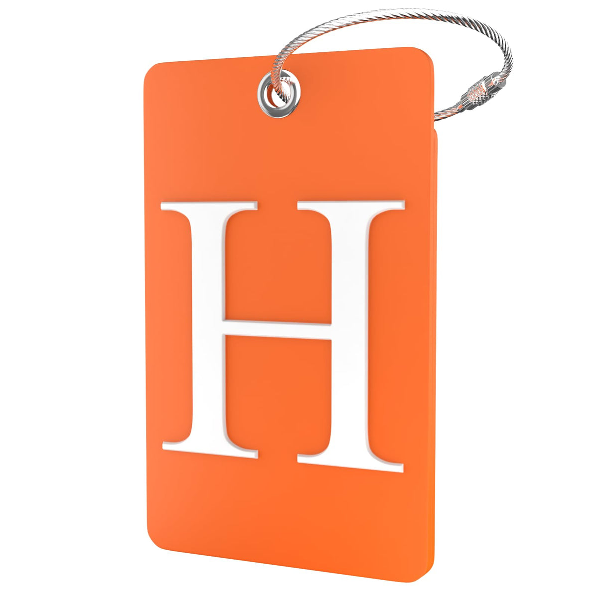 Shacke Luggage Tag for Suitcases – Initial Letter L, Bendable (Green)