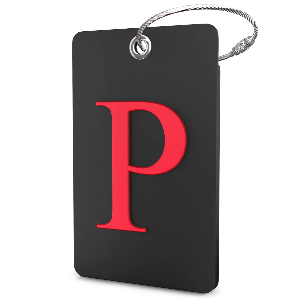 Shacke Luggage Tag for Suitcases – Initial Letter L, Bendable (Green)