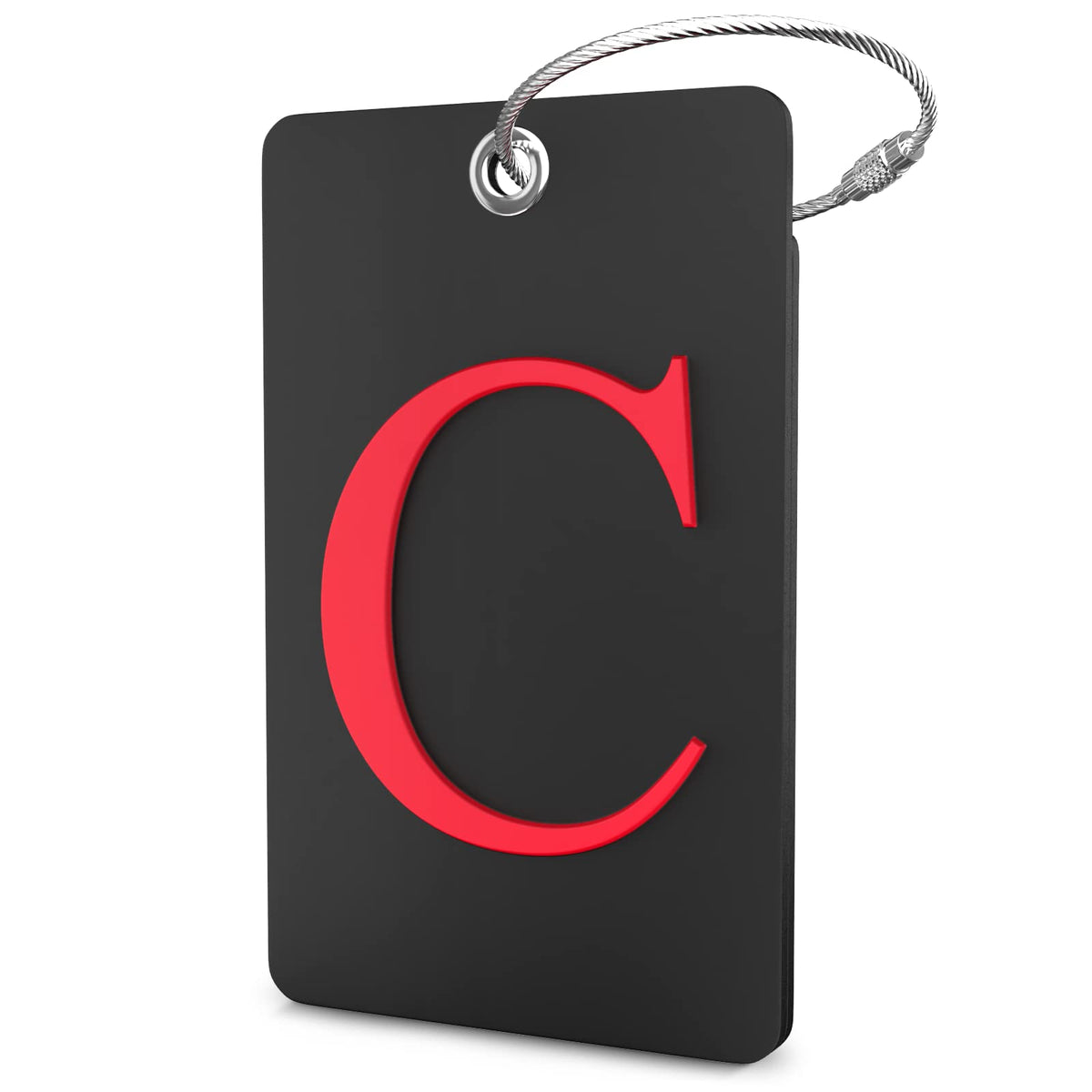 Shacke Luggage Tag for Suitcases – Initial Letter L, Bendable (Green)