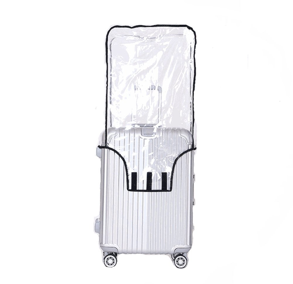 JenKin Luggage Protector Suitcase Cover PVC Waterproof Travel Suitcase Fits Most 20" to 30" (20" (13.8" L x 9.1" W x 20.9" H))