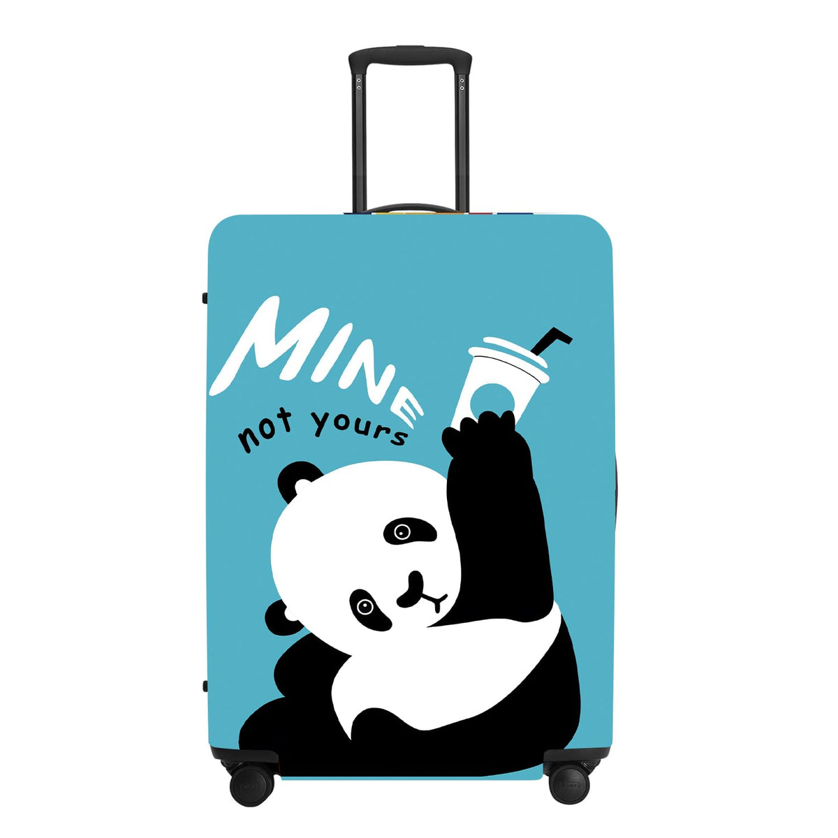 Cute Penguin "Mine" Luggage Cover Set, Cartoon Animal Print Waterproof Suitcase Protector, Travel Accessories