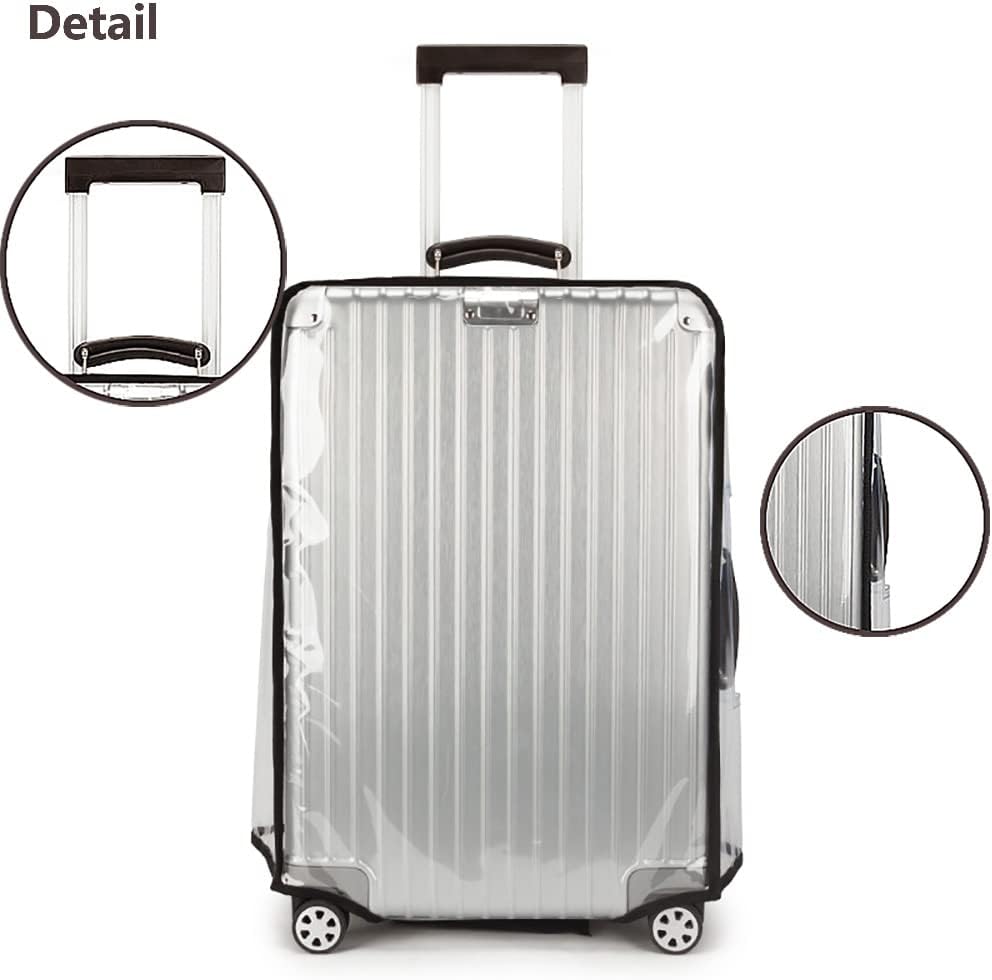 3 Pieces Clear PVC Suitcase Cover Luggage Cover Suitcase Cover Set for 3 Luggage Covers for Suitcase (20-24-28Inch)