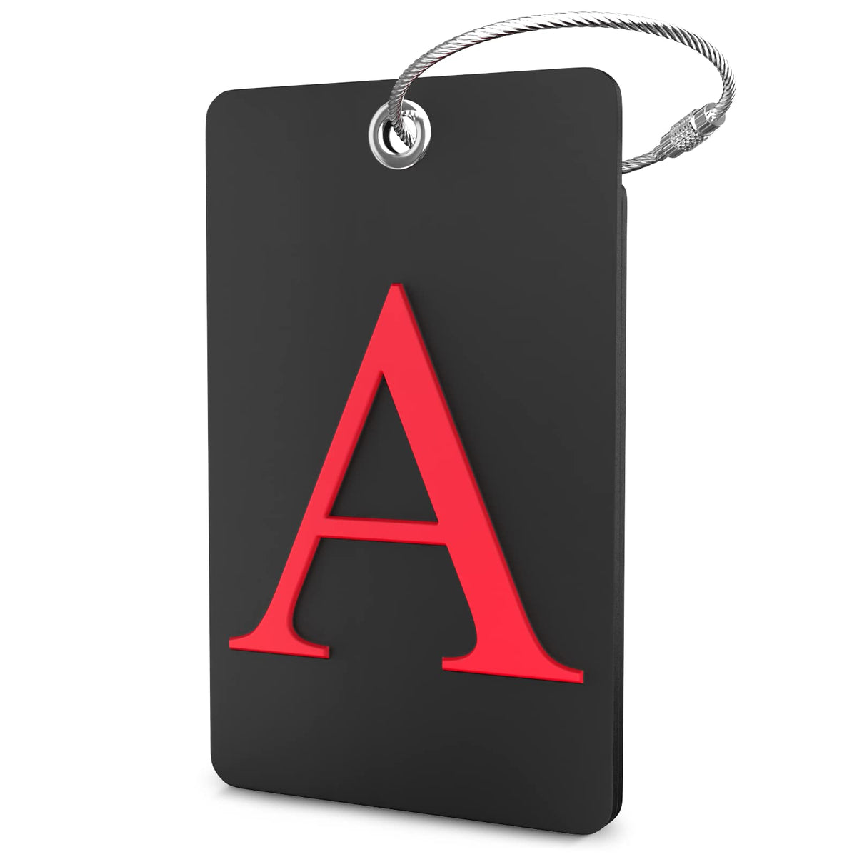 Shacke Luggage Tag for Suitcases – Initial Letter L, Bendable (Green)
