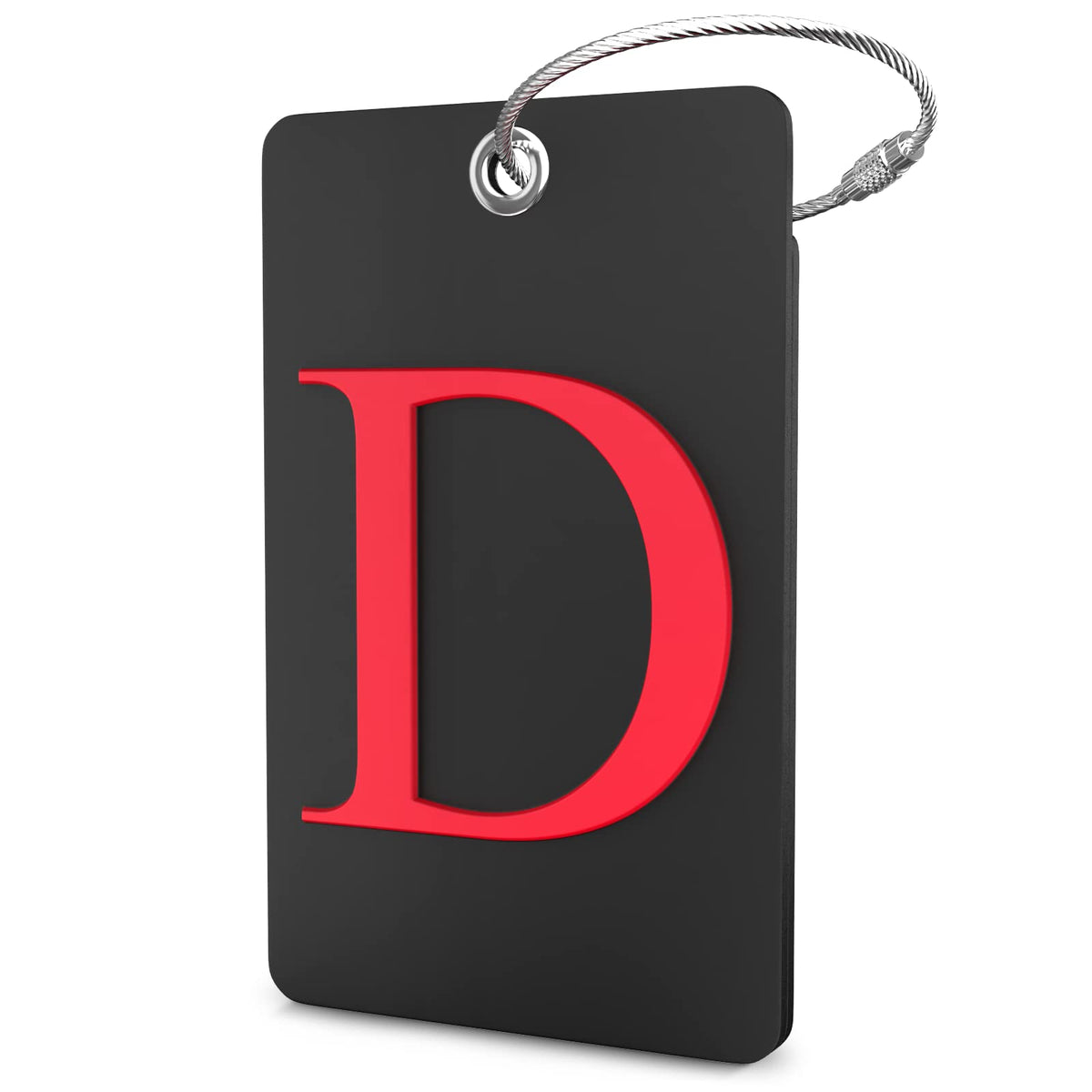 Shacke Luggage Tag for Suitcases – Initial Letter L, Bendable (Green)