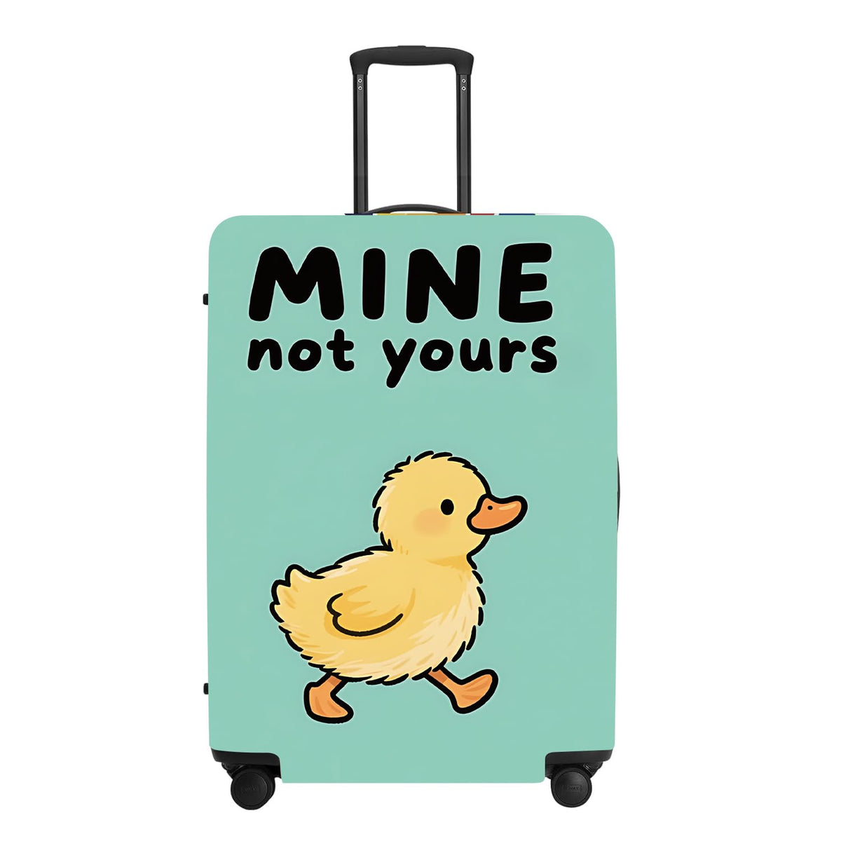 Cute Penguin "Mine" Luggage Cover Set, Cartoon Animal Print Waterproof Suitcase Protector, Travel Accessories