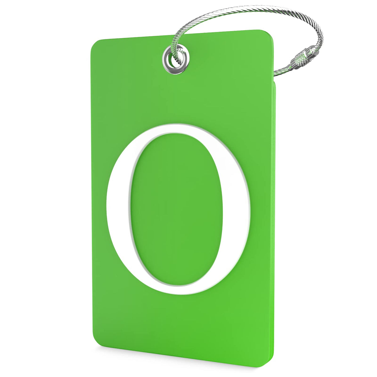 Shacke Luggage Tag for Suitcases – Initial Letter L, Bendable (Green)