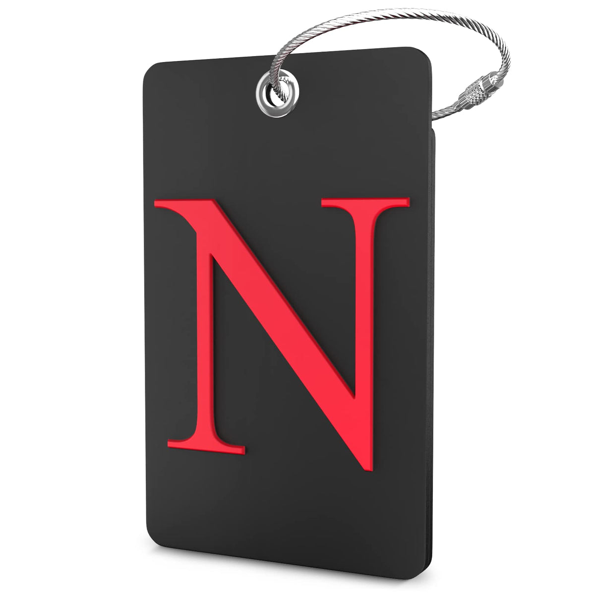 Shacke Luggage Tag for Suitcases – Initial Letter L, Bendable (Green)
