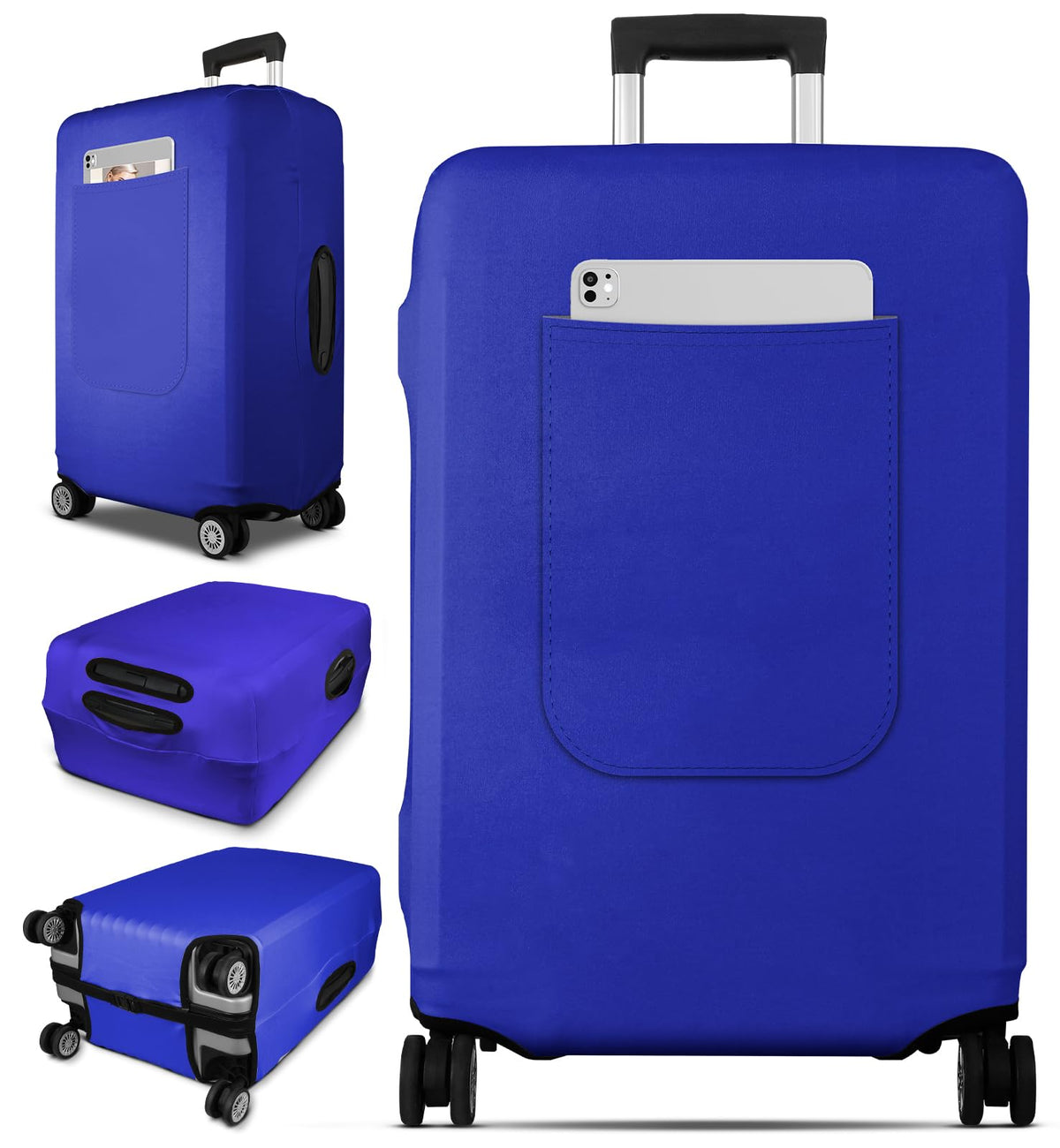 Slohif Luggage Cover for Suitcase Tsa Approved Protector - Luggage Sleeve Suit Case Cover Travel Stretch Large Baggage Case Protective Washable Fit 28-30 Inch Black