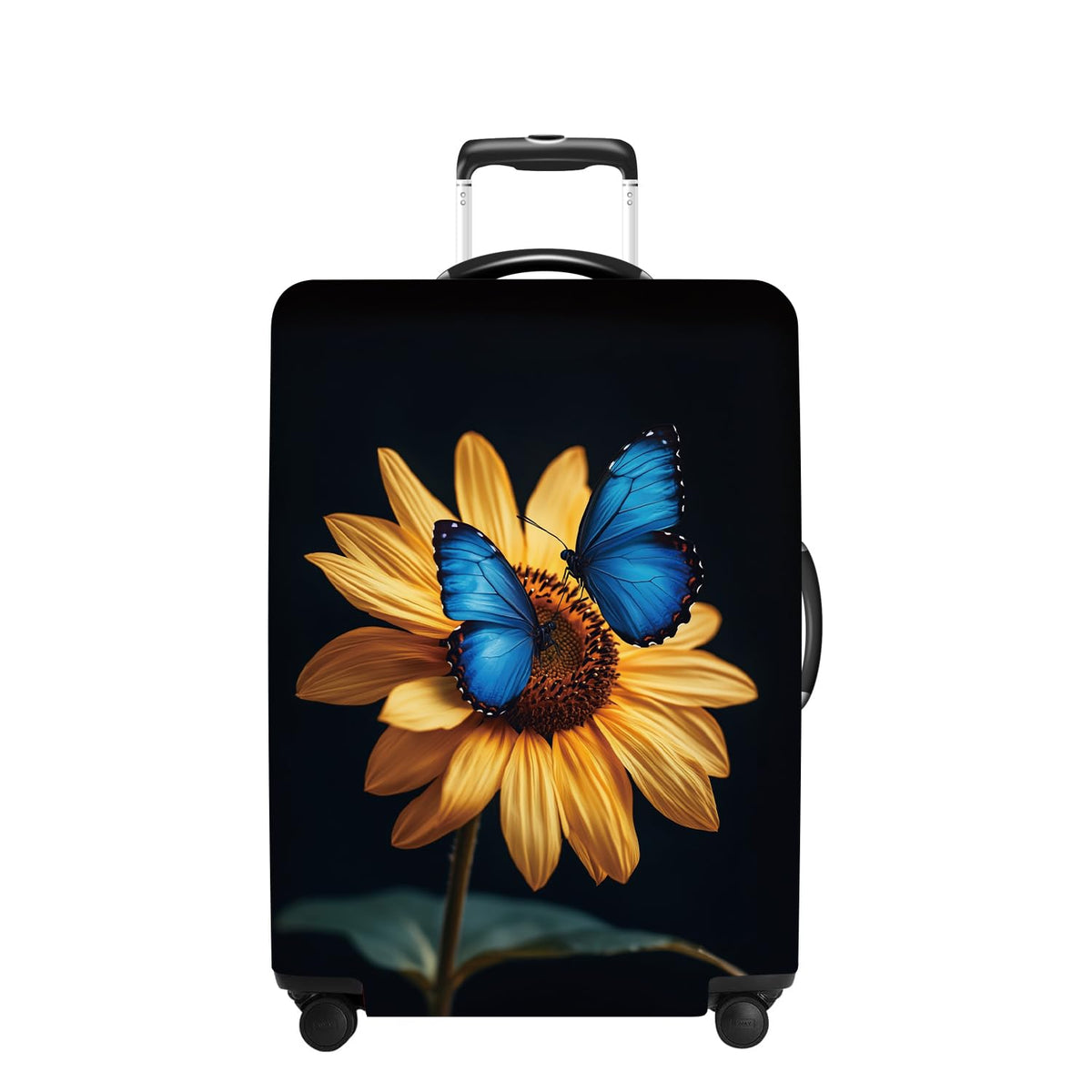 Pink Butterfly Luggage Cover Washable Suitcase Protector Anti-scratch Suitcase cover Fits 32-34 Inch Luggage XL