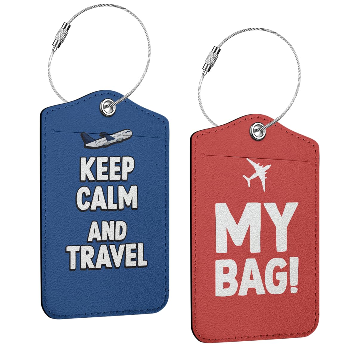2 Pcs Funny Luggage Tag, Suitcase Tags with Privacy Flap and Metal Loop