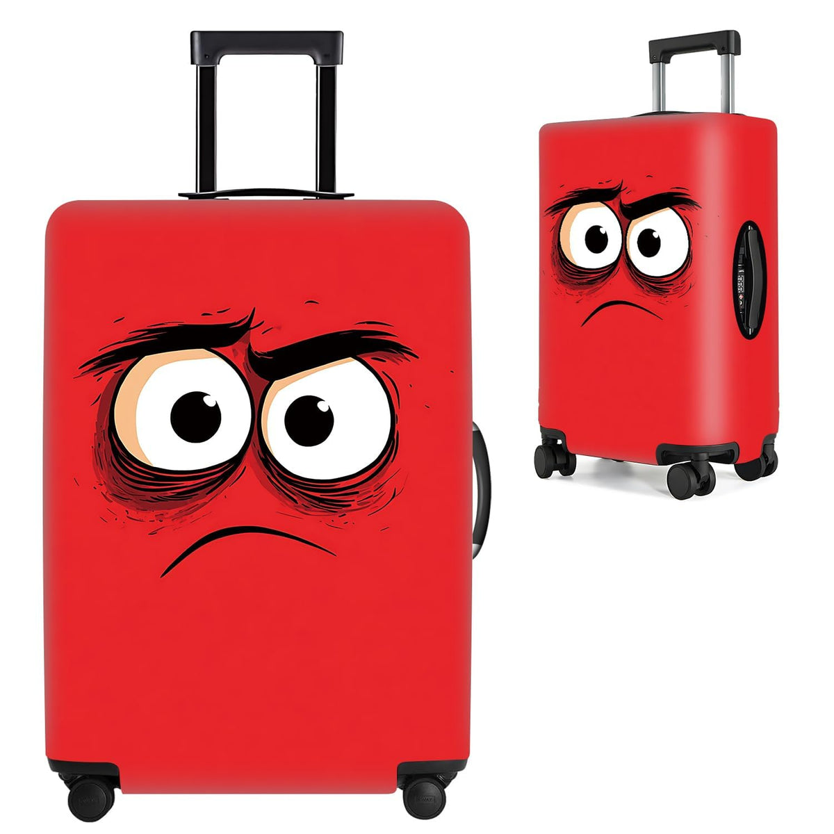Cute Panda Luggage Cover – Bamboo Climbing Panda Suitcase Protector, Stretchable & Waterproof Travel Luggage Sleeve,M