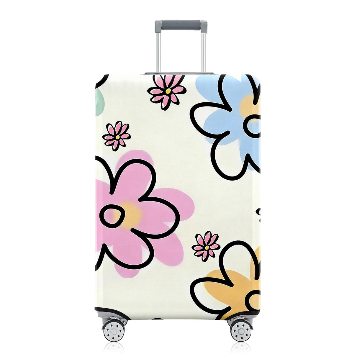 Fashion Accessory Travel Luggage Cover Fashion Girl Perfume and Lipstick and Heels Travel Suitcase Cover Anti-scratch Suitcase cover Fits 18-20 Inch