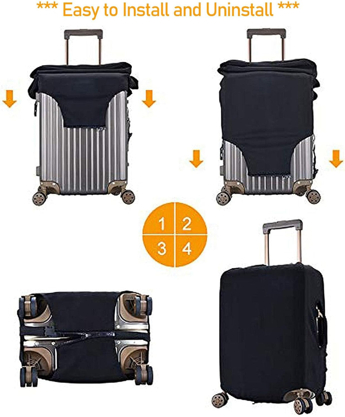 Luggage Covers For Suitcase TSA Approved, Fits 18-32 Inch