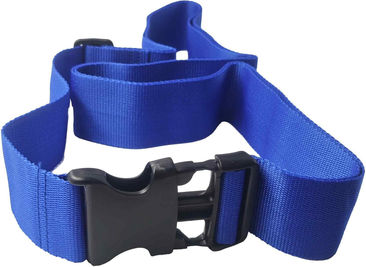 4 Pack Blue Luggage Straps, Adjustable Travel Belt for Suitcases, Secure Buckle Suitcase Accessories