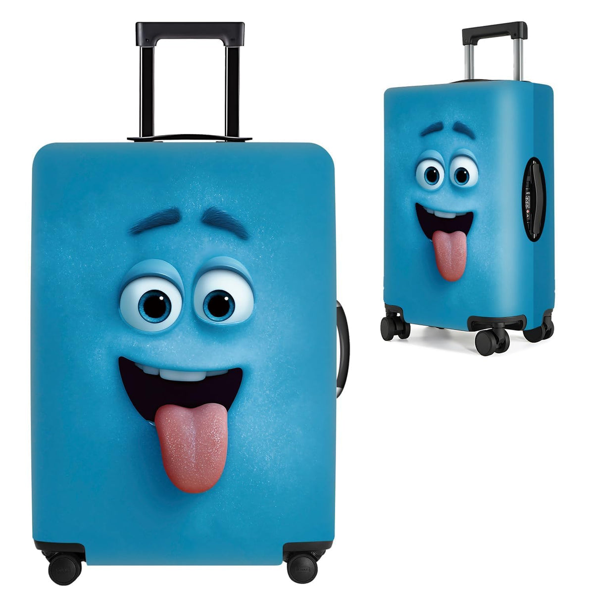 Cute Panda Luggage Cover – Bamboo Climbing Panda Suitcase Protector, Stretchable & Waterproof Travel Luggage Sleeve,M