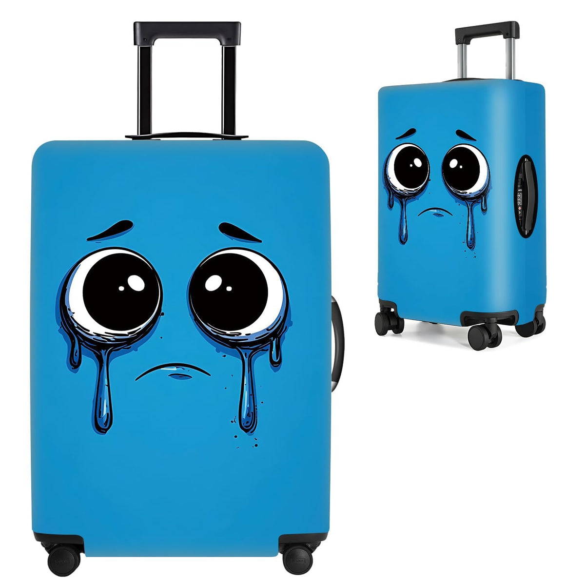 Cute Panda Luggage Cover – Bamboo Climbing Panda Suitcase Protector, Stretchable & Waterproof Travel Luggage Sleeve,M