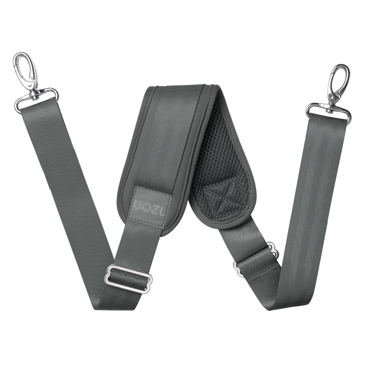 59 Inch Shoulder Straps, Soft with Ultra-Thick Fixed Shoulder Pad, Two Way Independently Adjustable Buckle Replacement Straps for Laptop Bag Messenger Bag Tool Bag Luggage,Black
