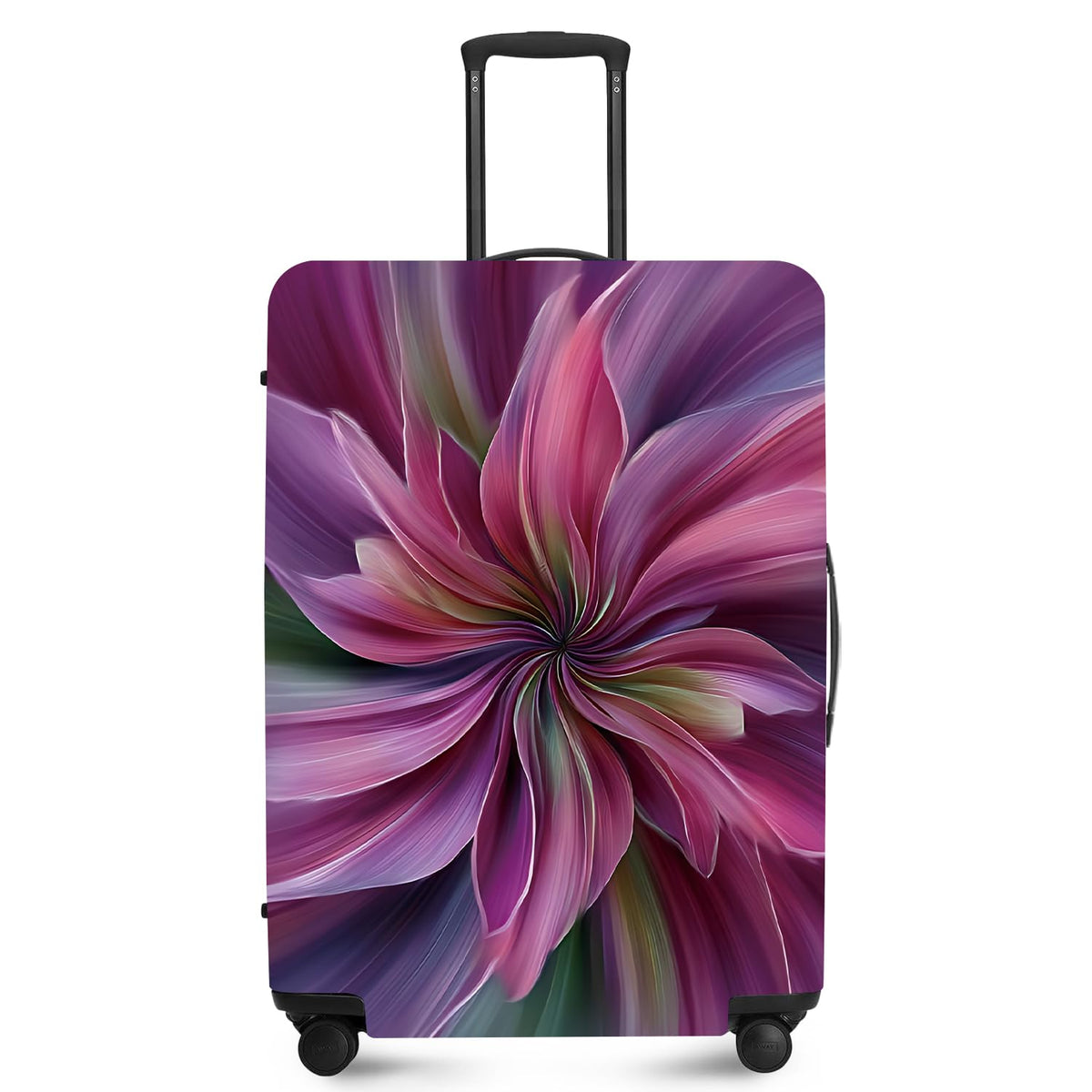 FOREVER QUEEN Blue Gold Luxury Marble Luggage Cover Suitcase Protector Suitcase Cover Anti-Scratch,Stretchable Bag Cover Washable Durable Polyester