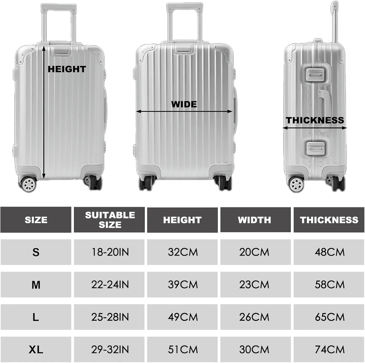 Nuxovilar Luggage Cover Suitcase Protector 32-34 Inch (polyester)