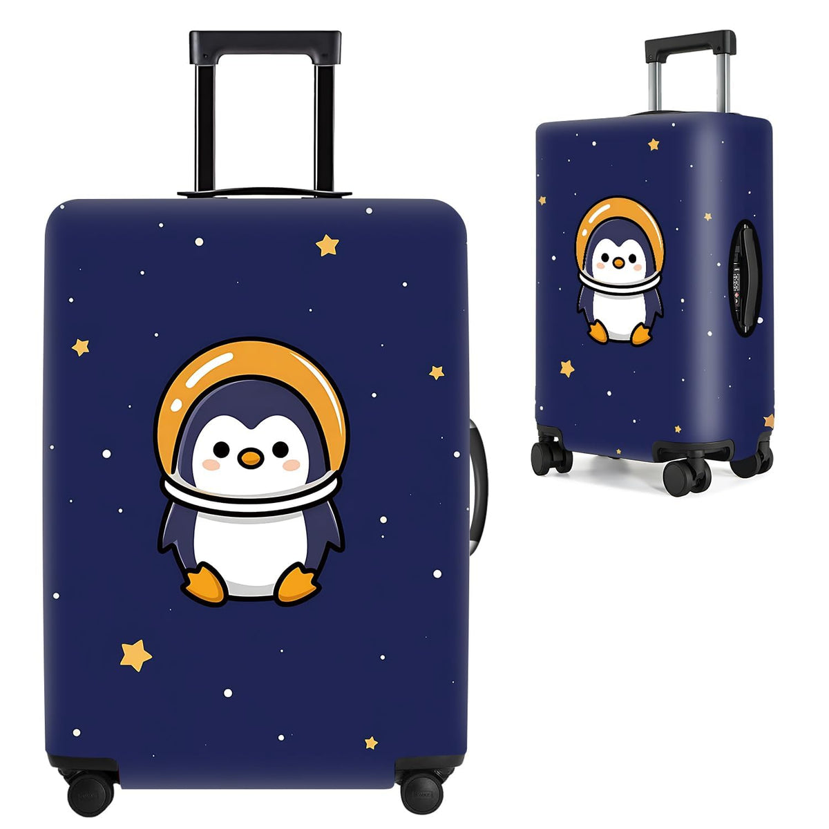 Cute Panda Luggage Cover – Bamboo Climbing Panda Suitcase Protector, Stretchable & Waterproof Travel Luggage Sleeve,M