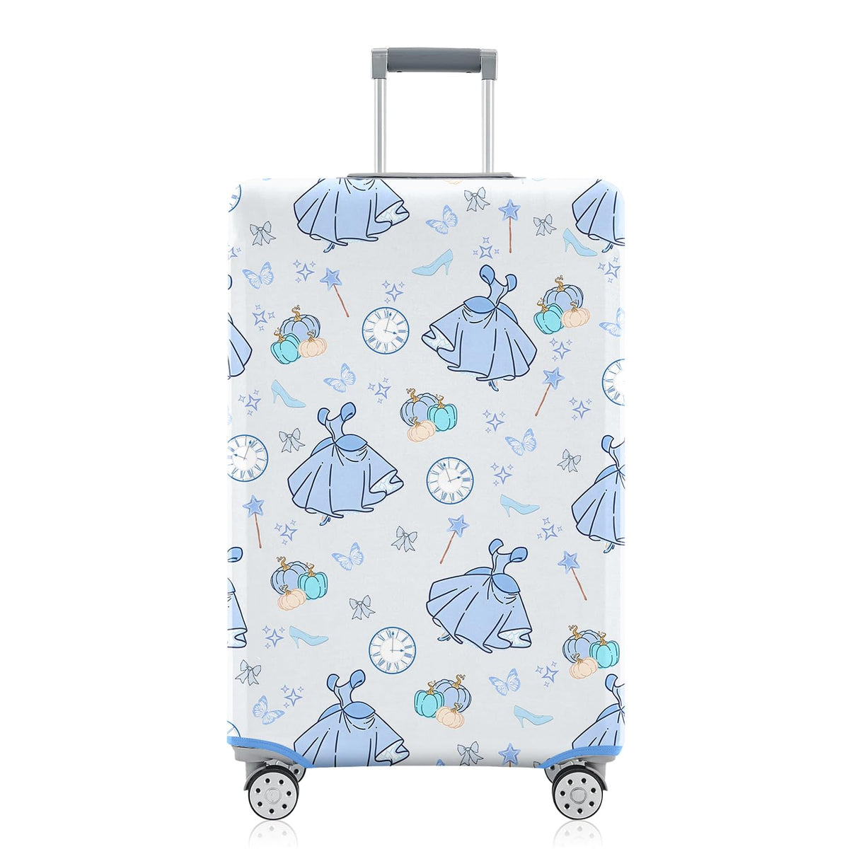 Fashion Accessory Travel Luggage Cover Fashion Girl Perfume and Lipstick and Heels Travel Suitcase Cover Anti-scratch Suitcase cover Fits 18-20 Inch