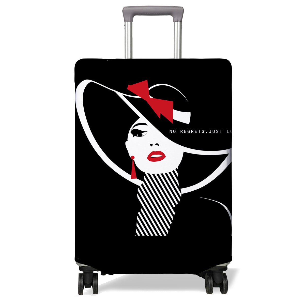 Travel Luggage Cover Suitcase Protector Fits 18-32 Inch Wheel Covers PatternedTravel Related Items Flower Luggage Protector Elastic M
