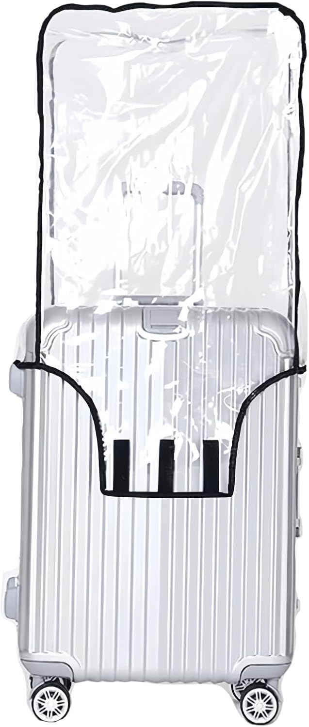 JenKin Luggage Protector Suitcase Cover PVC Waterproof Travel Suitcase Fits Most 20" to 30" (20" (13.8" L x 9.1" W x 20.9" H))