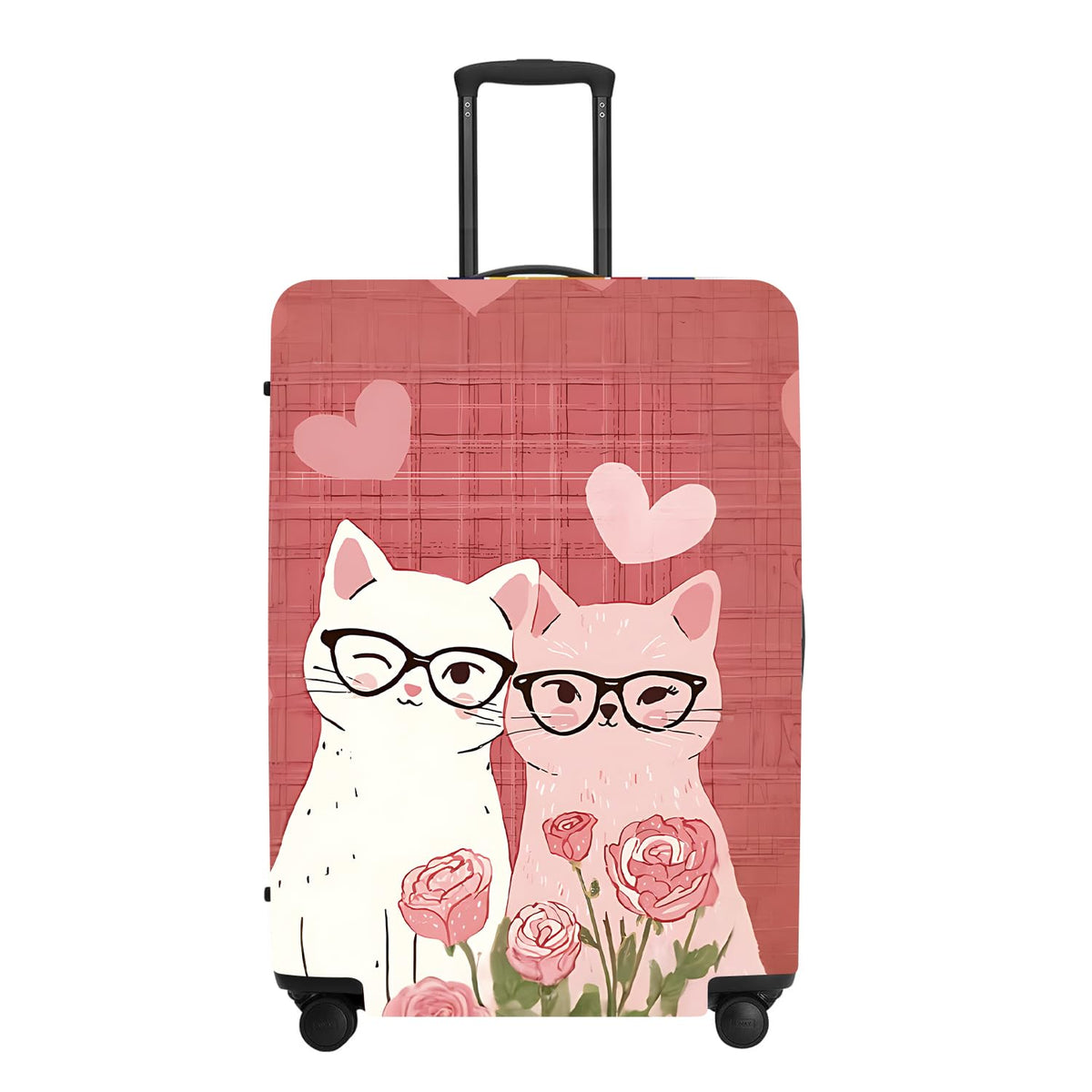 Cute Penguin "Mine" Luggage Cover Set, Cartoon Animal Print Waterproof Suitcase Protector, Travel Accessories