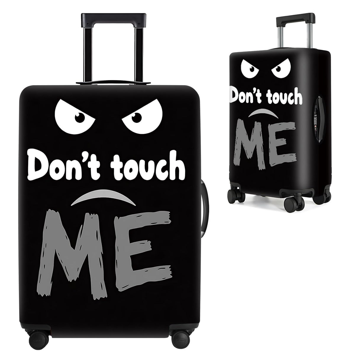 Cute Panda Luggage Cover – Bamboo Climbing Panda Suitcase Protector, Stretchable & Waterproof Travel Luggage Sleeve,M