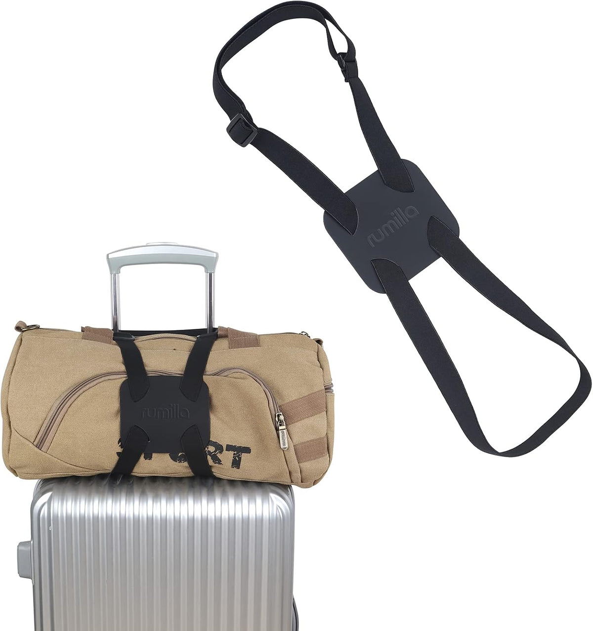 Luggage Straps Bag Bungee, Luggage Straps Suitcase Adjustable Belt,Add a Bag Easy to Travel Suitcase Elastic Strap Belt – (Black)