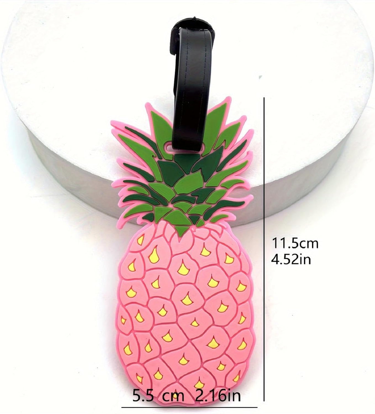 Cute Pink Pineapple Silicone Luggage Tag Travel Suitcase Bag Identifiers