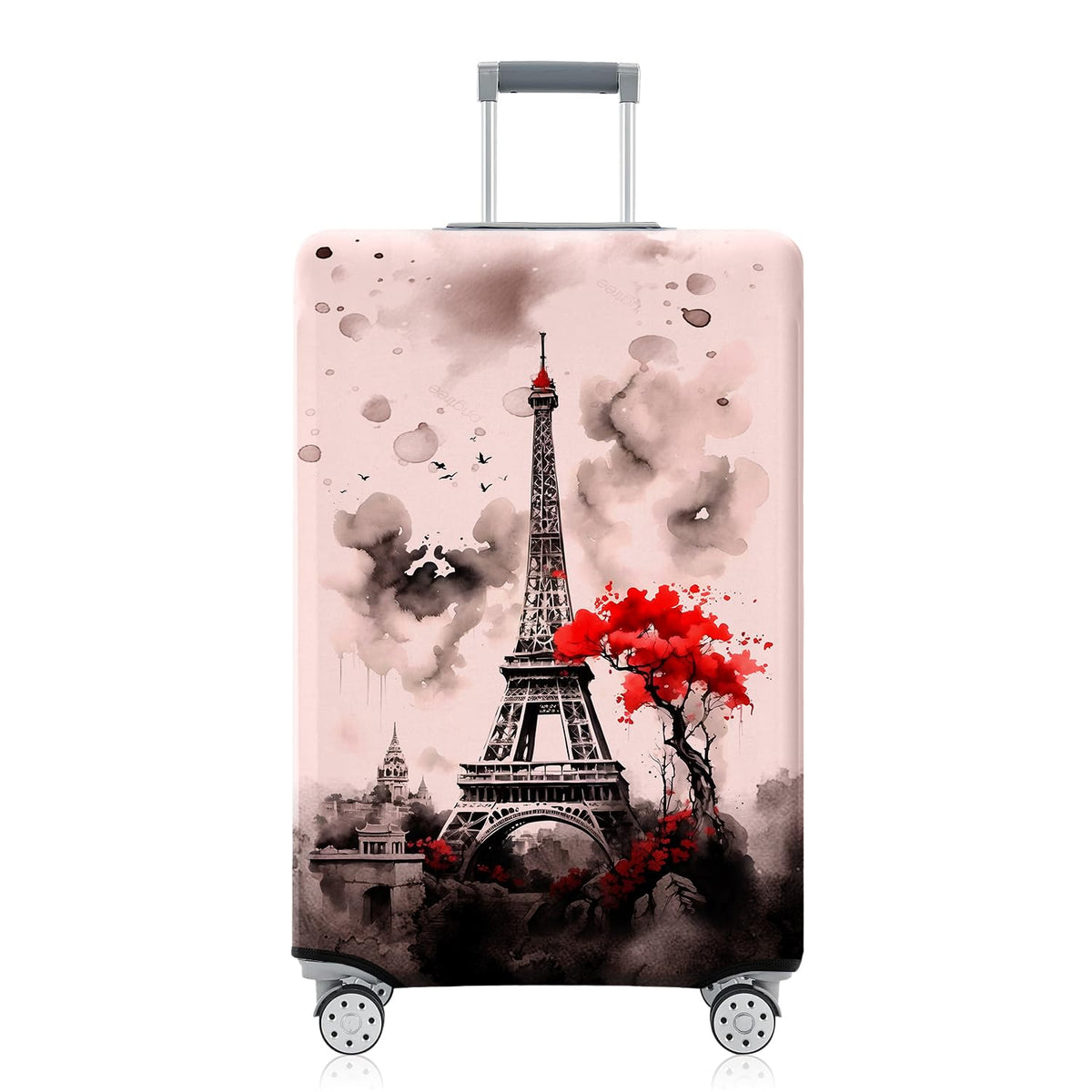Fashion Accessory Travel Luggage Cover Fashion Girl Perfume and Lipstick and Heels Travel Suitcase Cover Anti-scratch Suitcase cover Fits 18-20 Inch