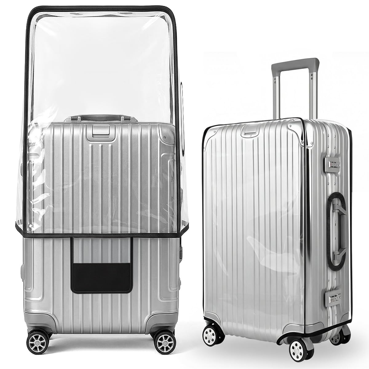 T Tersely Thicken Clear PVC Suitcase Cover Protectors 30" Suitcase Covers