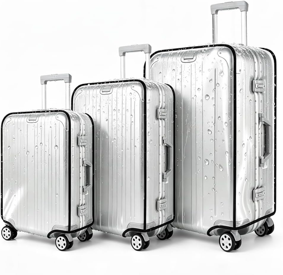 Thicken Clear Luggage Cover Protector, 3 Pieces, 20" 24" 28"