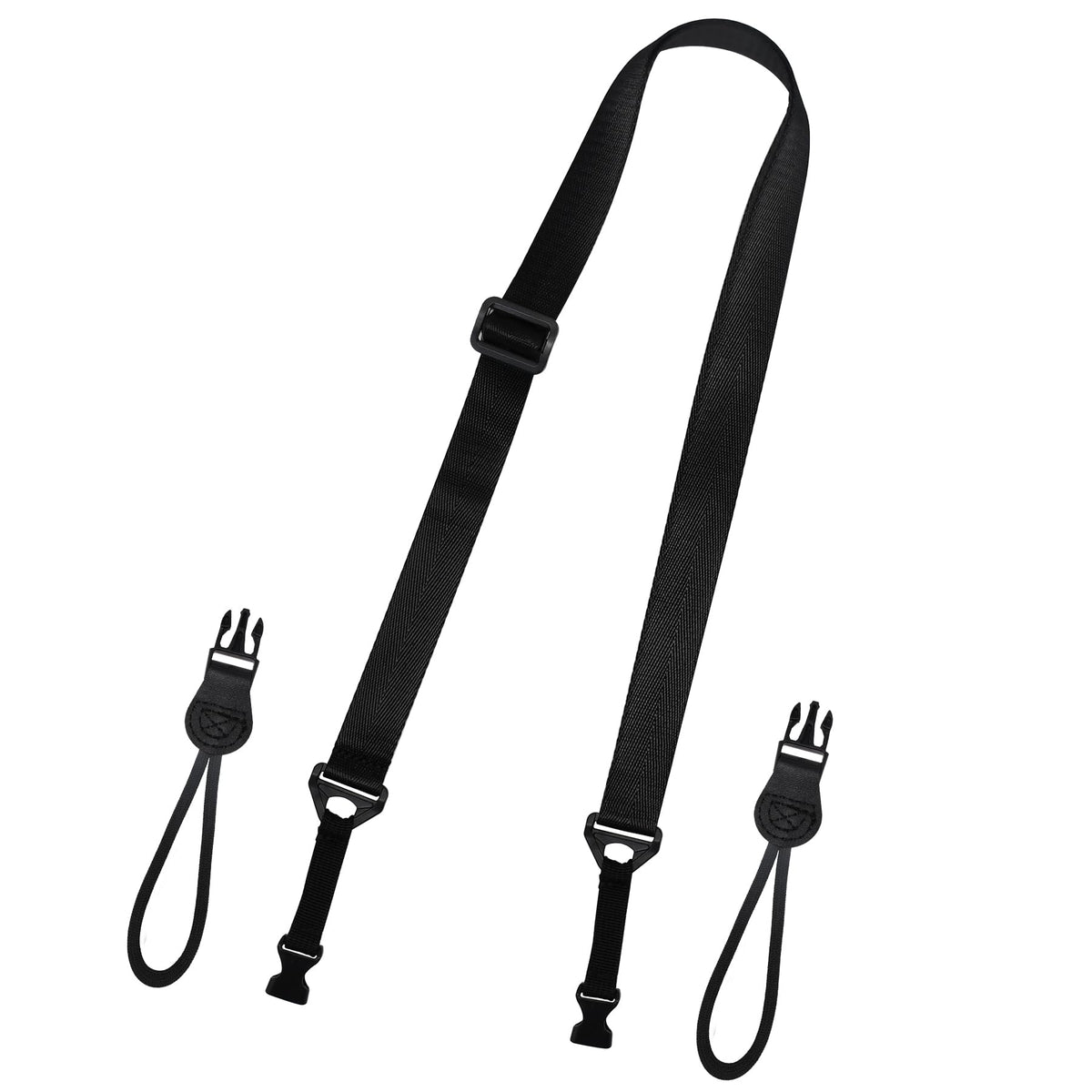 TIMISM Shoulder Strap with Pad, 2 Sets of Quick Release Buckles, Black