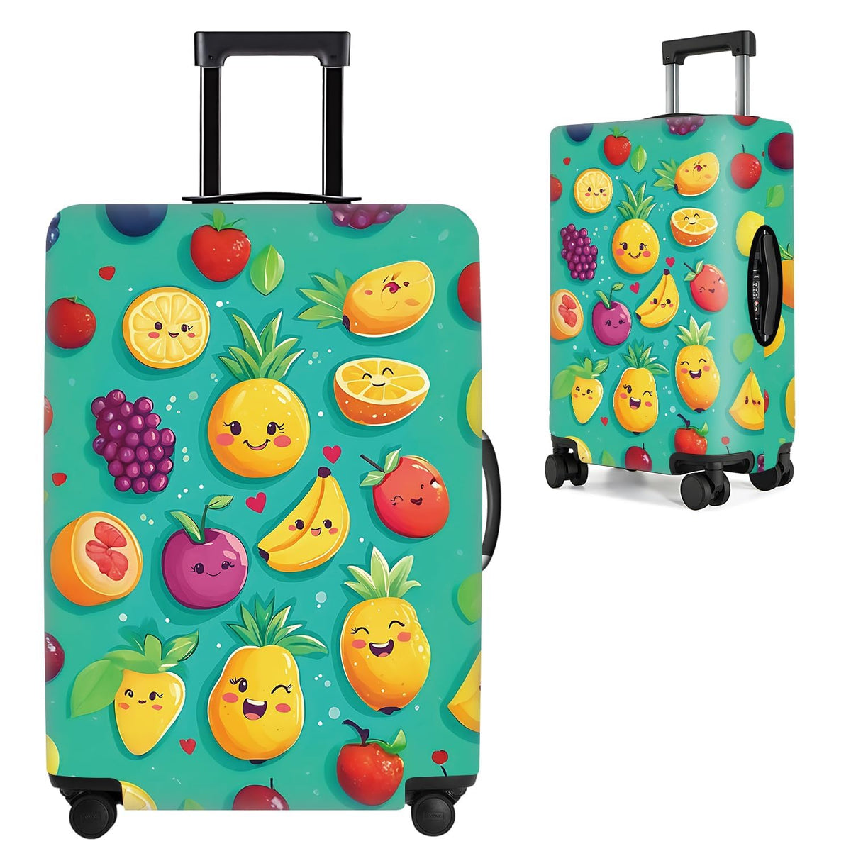 Cute Panda Luggage Cover – Bamboo Climbing Panda Suitcase Protector, Stretchable & Waterproof Travel Luggage Sleeve,M