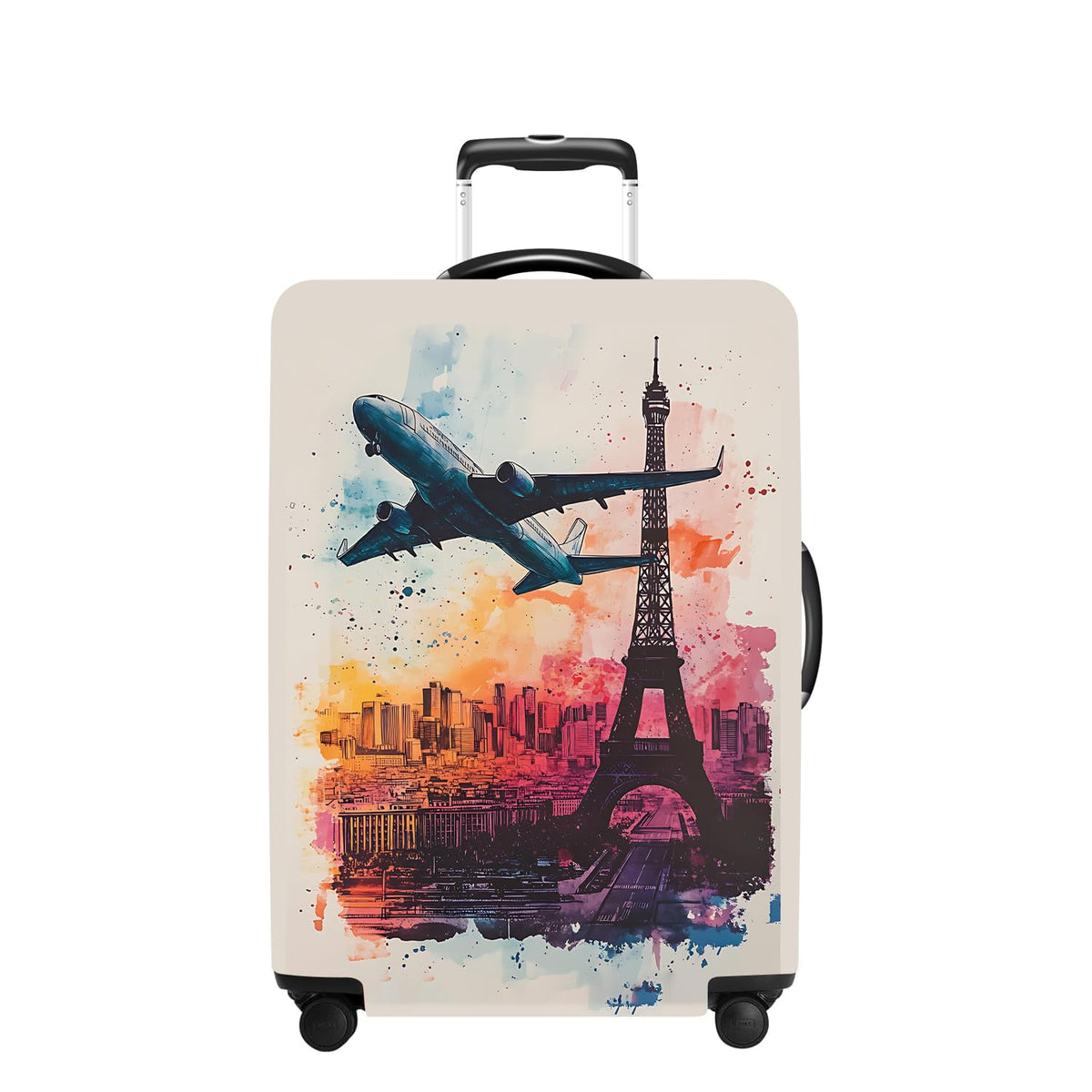 Pink Butterfly Luggage Cover Washable Suitcase Protector Anti-scratch Suitcase cover Fits 32-34 Inch Luggage XL