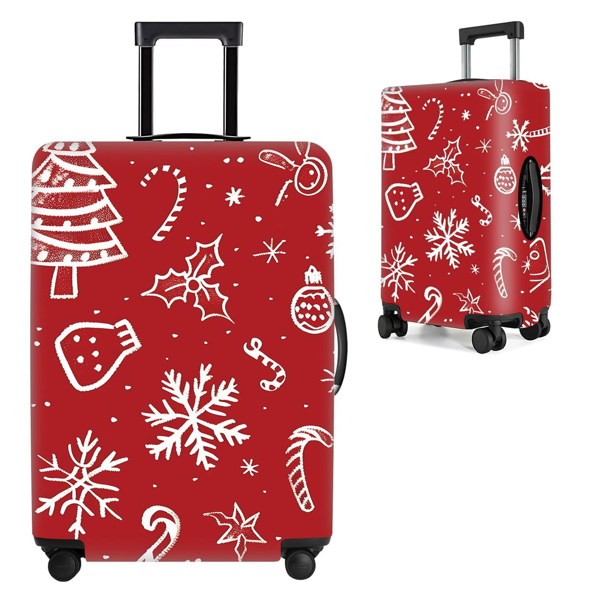 Cute Panda Luggage Cover – Bamboo Climbing Panda Suitcase Protector, Stretchable & Waterproof Travel Luggage Sleeve,M