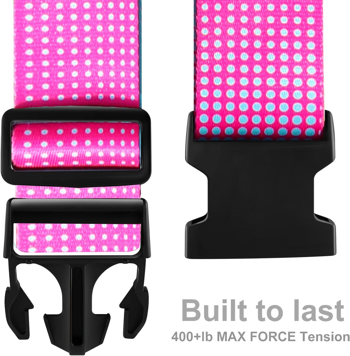 Luggage Straps for Suitcases TSA Approved Easy Pack Organized Suitcase Strap, Luggage Strap, Luggage Belt Strap, Bag Straps for Luggage. Buckle Straps Travel Accessories (Gradient Dot)