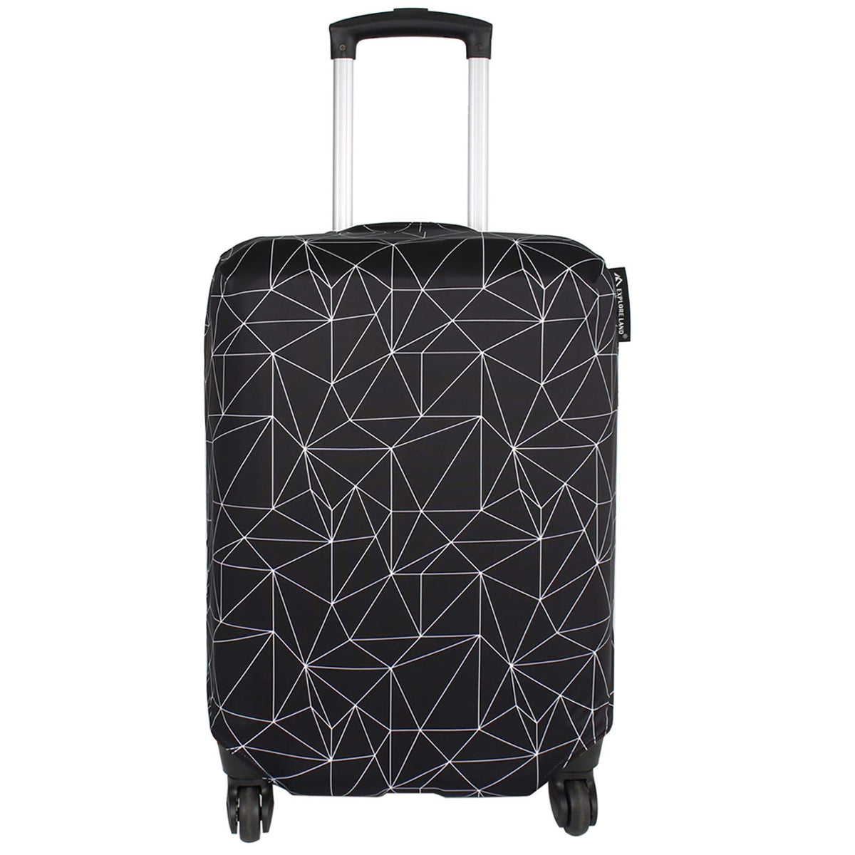Explore Land Travel Luggage Cover Fits 23-26 inch Case (Fireworks, M)