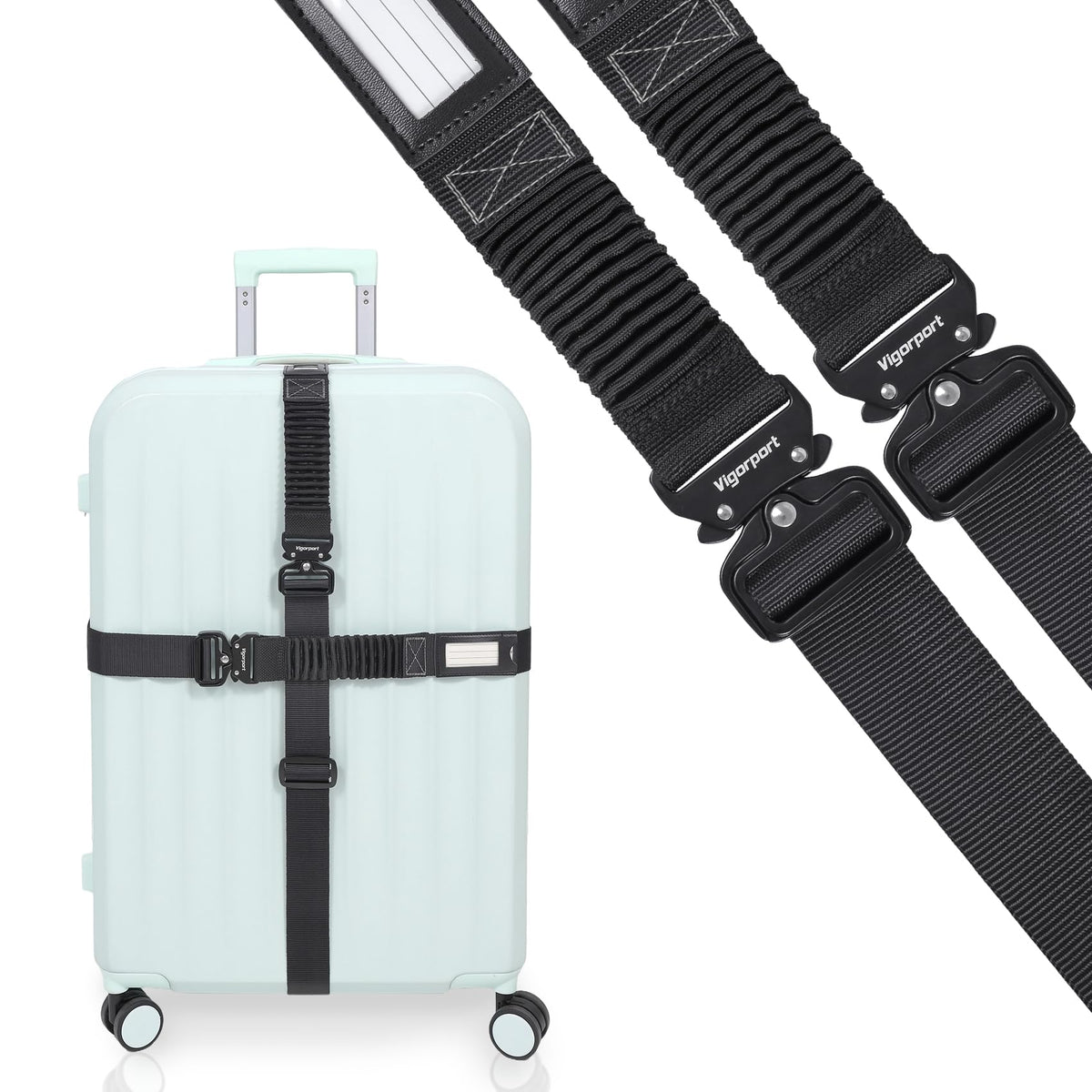 Vigorport Luggage Straps for Suitcases TSA Approved Suitcase Belt