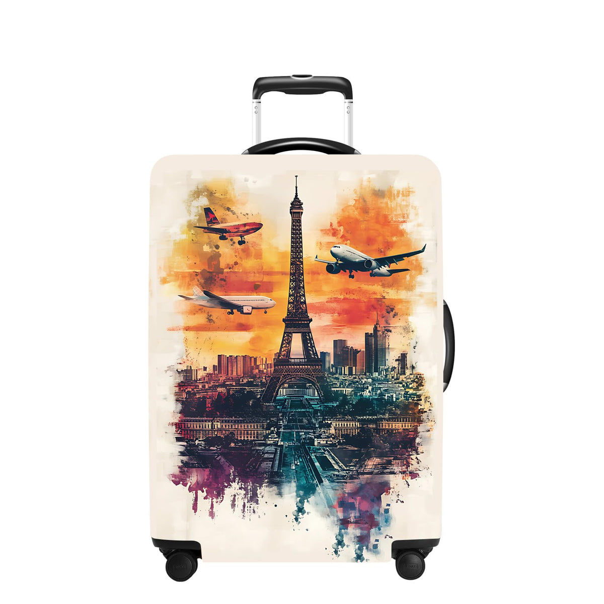 Pink Butterfly Luggage Cover Washable Suitcase Protector Anti-scratch Suitcase cover Fits 32-34 Inch Luggage XL