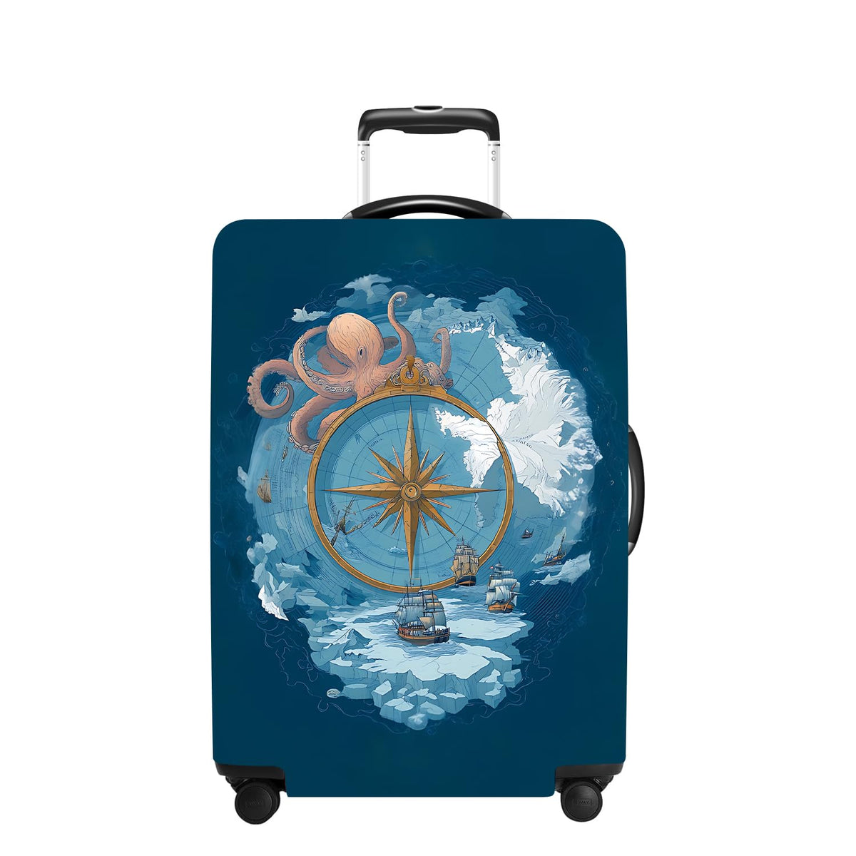 Tree Luggage Cover Washable Suitcase Cover Protector Fit 24-26 Inch Luggage Durable Travel Bag Cover with Zipper Closure M