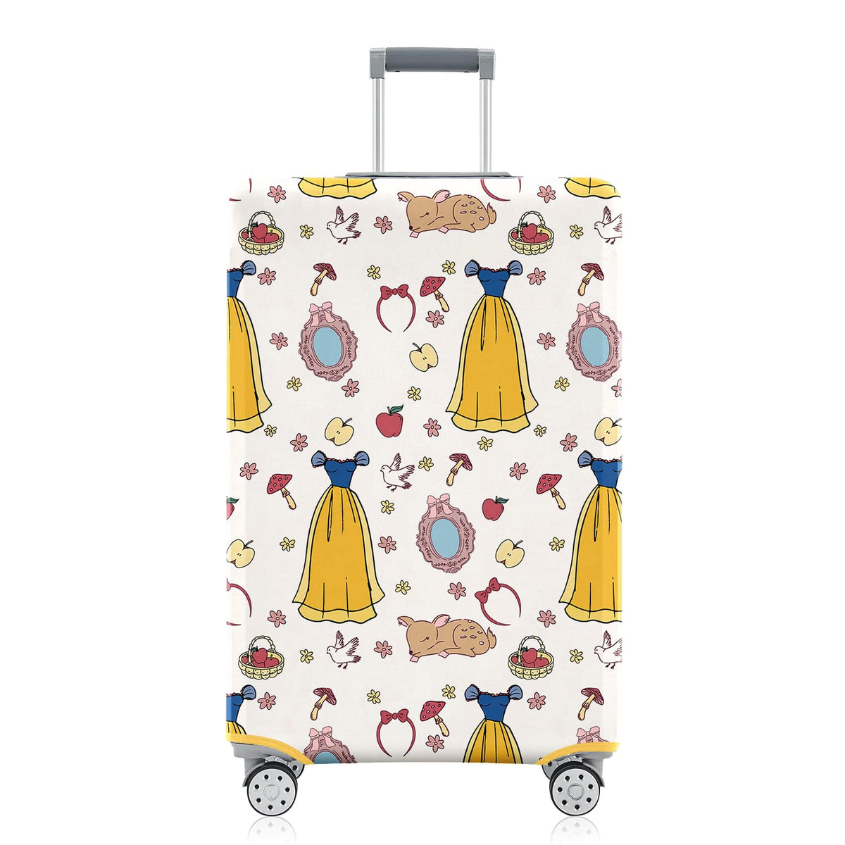 Fashion Accessory Travel Luggage Cover Fashion Girl Perfume and Lipstick and Heels Travel Suitcase Cover Anti-scratch Suitcase cover Fits 18-20 Inch