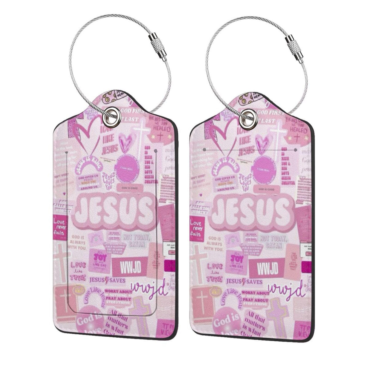 2 Pack Luggage Tags Travel American Flag Eagle PU Cute Leather Luggage Tag Name ID Labels with Privacy Cover Suitcases Women Men Girls Boys Fun Laggage Tags (American Eagle Flag)