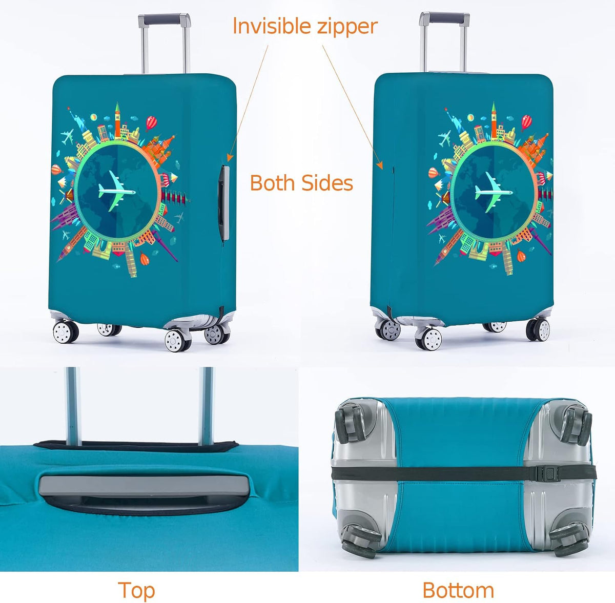 Travelkin Suitcase Covers For Luggage Tsa Approved Luggage Covers Protector