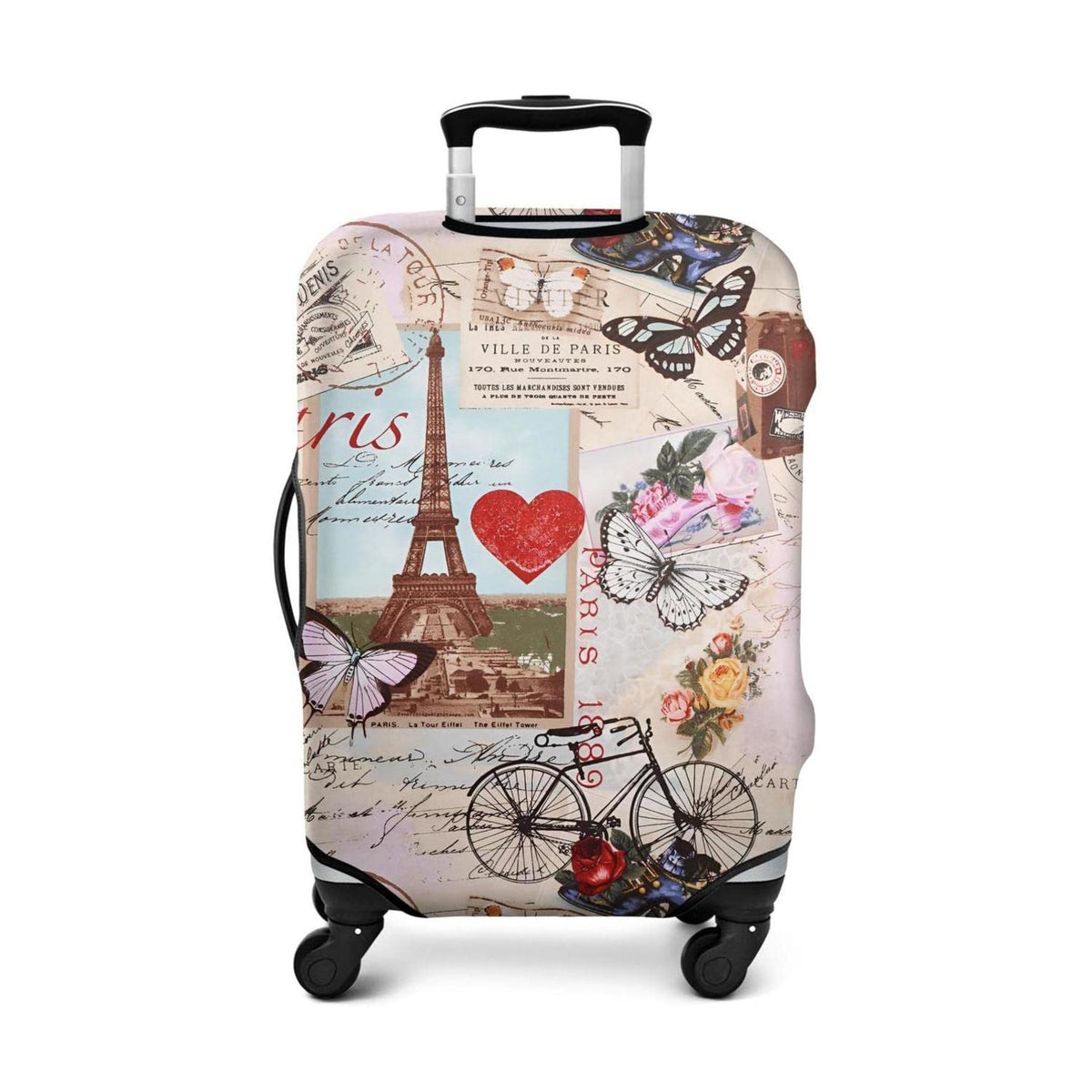Travel Luggage Cover - Here we go Travel, Fit 25-28 Inch Luggage
